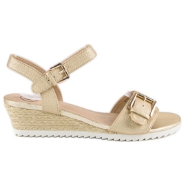 Kylie Sandali espadrillas con fibbia giallo