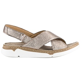 Filippo Comodi sandali flat d'oro