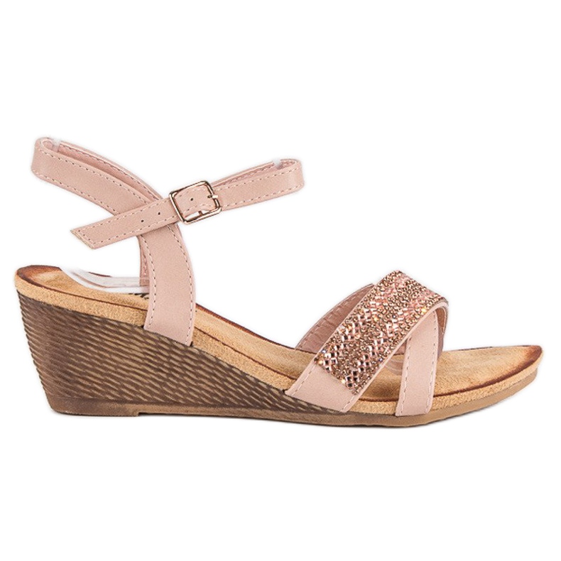 Fama Sandali con ornamenti rosa