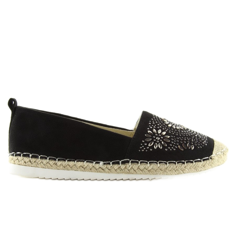 Espadrillas decorate con nero 5599-1 Nero