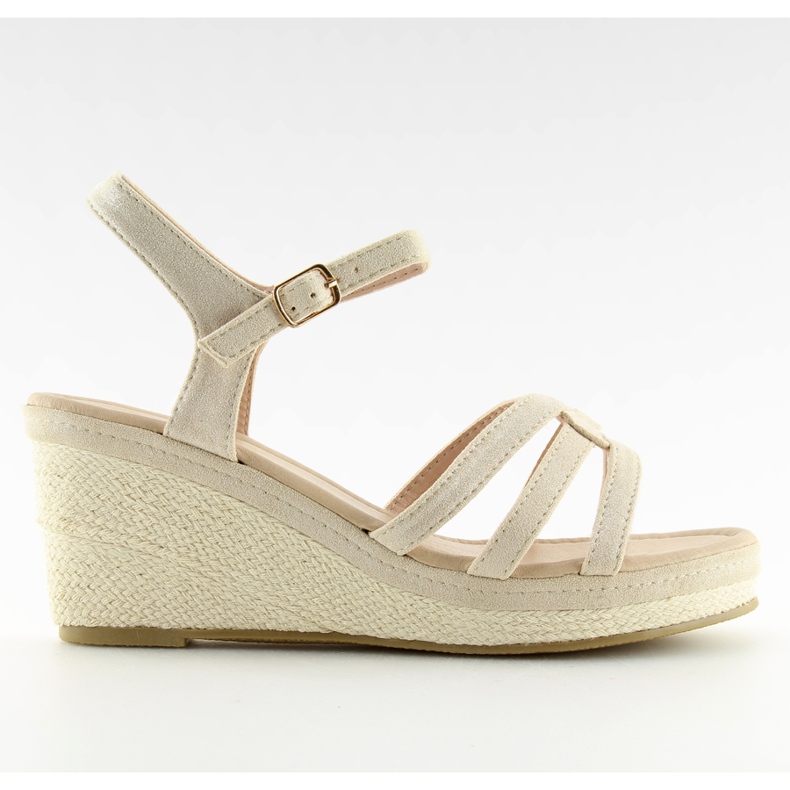 Sandali beige su zeppe SR-2817 beige