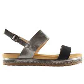 Sandali neri da donna SL88P Nero