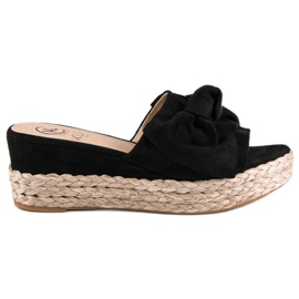 Kylie Espadrillas con fiocco nero