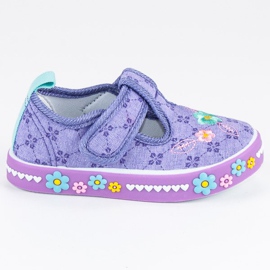 American Club Sneaker in velcro americano viola
