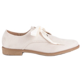 Scarpe con nastro di raso marrone