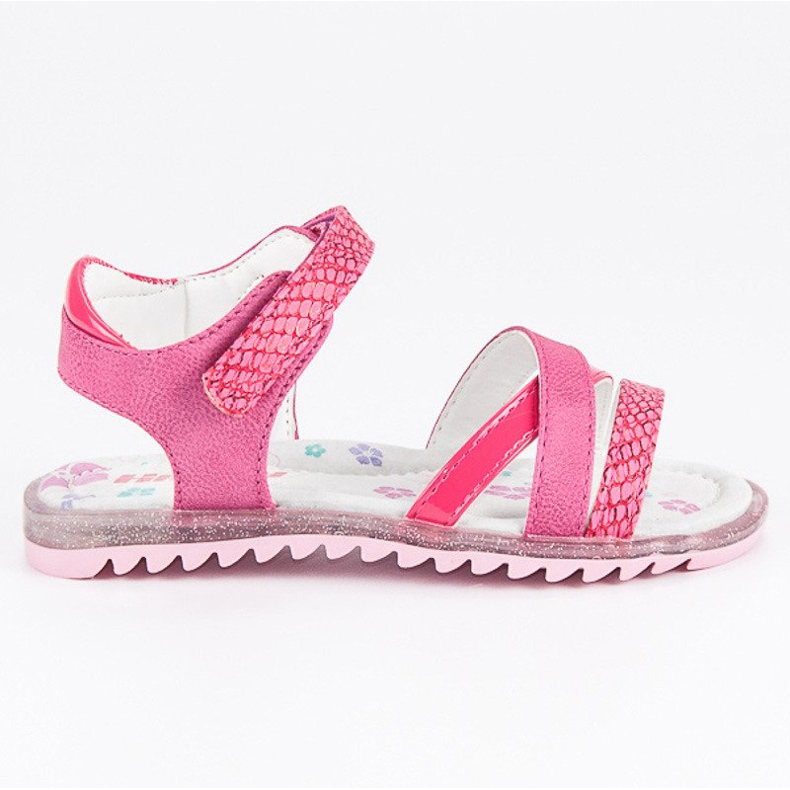 Hasby Sandali con velcro rosa