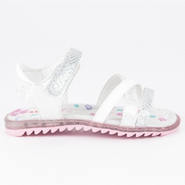 Hasby Sandali con velcro bianco