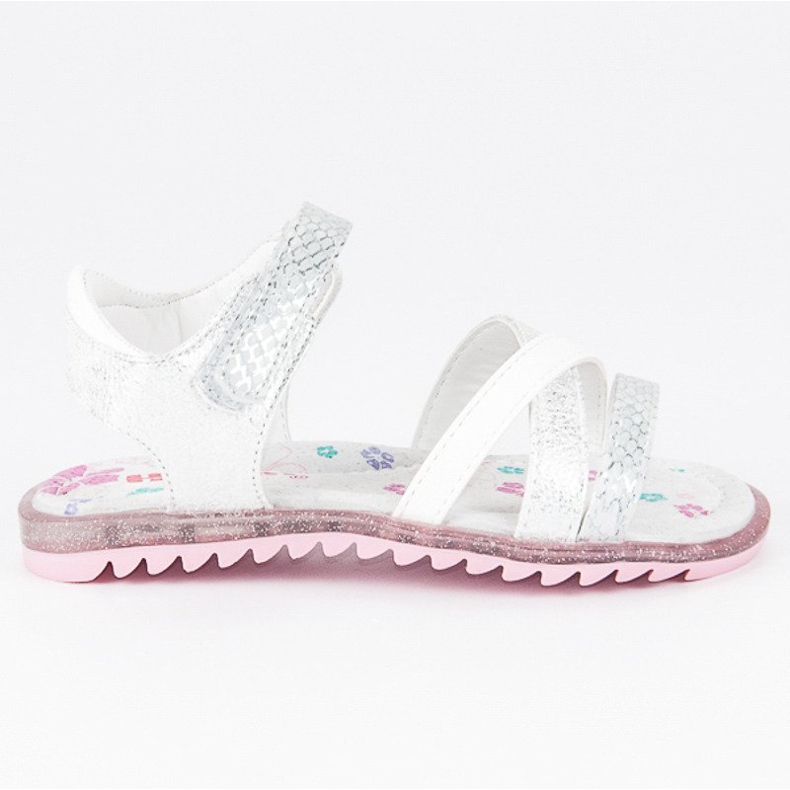 Hasby Sandali con velcro bianca