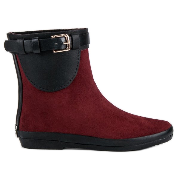 Kylie Stivali di gomma bassi da donna rosso
