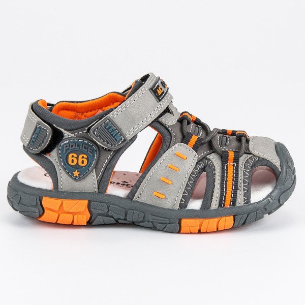 American Club Velcro sandali americani grigio