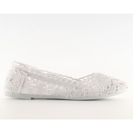 Ballerine di pizzo bianco JX59P bianco