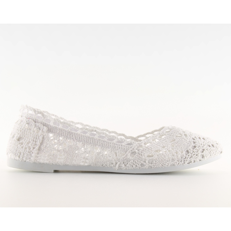 Ballerine di pizzo bianco JX59P bianco bianca