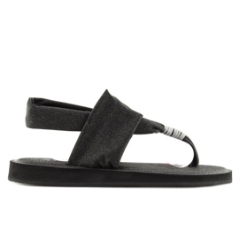 Sandali neri in cotone DD81P nero