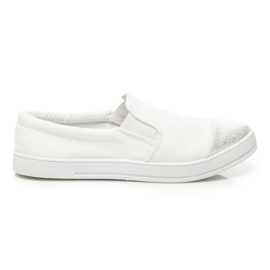 Balada Slip on stile alla moda bianco