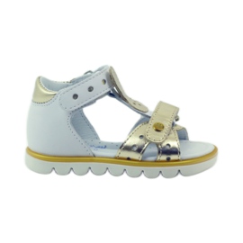 Bartek Sandalki Applicazione coniglio flessibile 31491 bianco/oro
