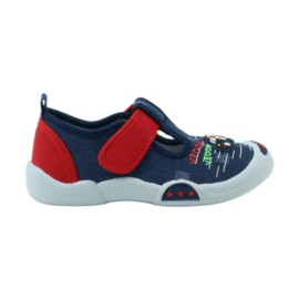 American Club Scarpe da ginnastica americane per bambini sottopiede in pelle rosso blu navy