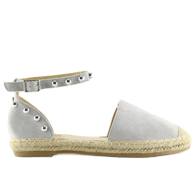 Espadrillas grigie con borchie grigie A636-ESP II-GAT grigio