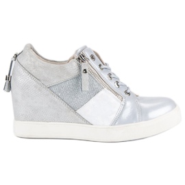Kylie Sneaker alla moda con zeppa grigio