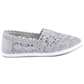 Ballerine in pizzo grigio