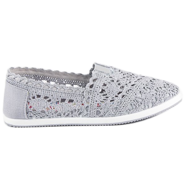 Ballerine in pizzo grigio