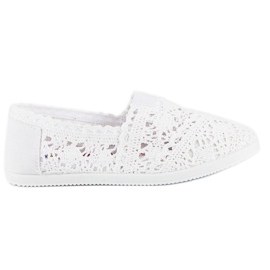 Ballerine in pizzo bianco