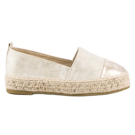Espadrillas slip-on sulla piattaforma giallo