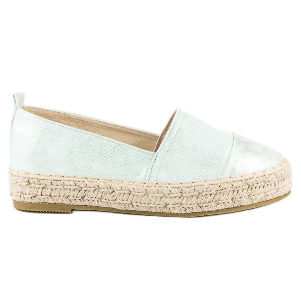 Espadrillas slip-on sulla piattaforma verde