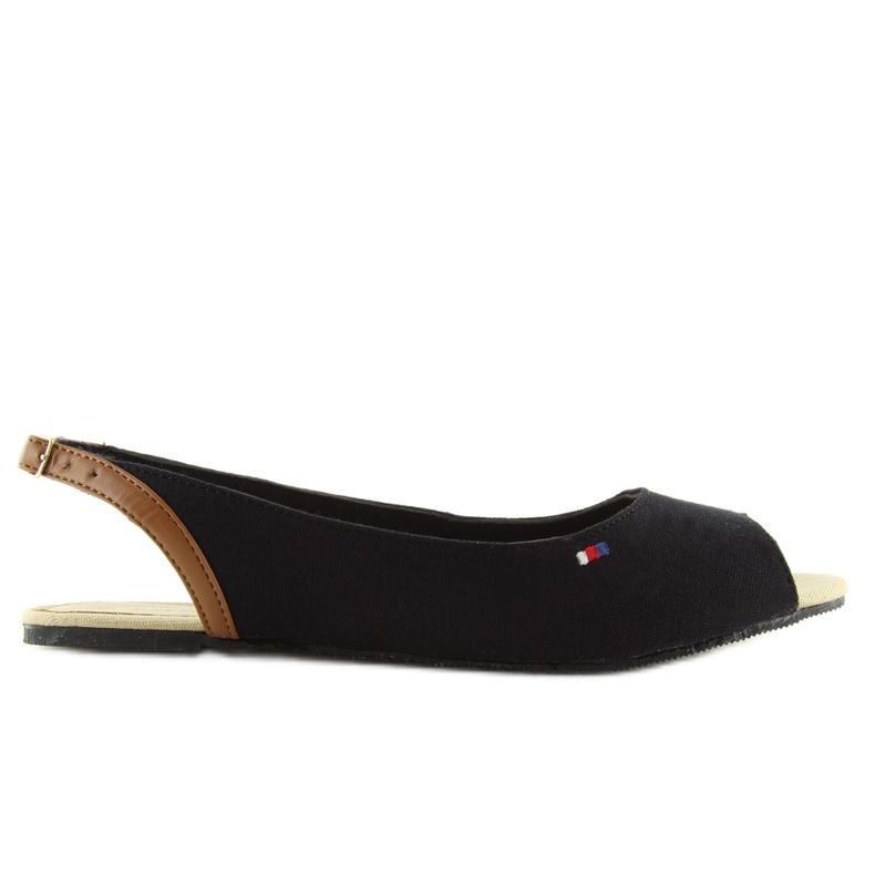 Ballerine open toe nere SU302 nere nero