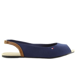 Ballerine open toe blu navy SU302 navy