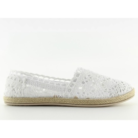 Espadrillas in pizzo bianco JX57P bianco bianca