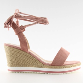 Sandali rosa su zeppe JH630 rosa