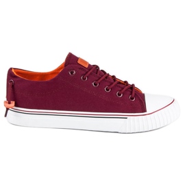 L&H Sneakers da uomo bordeaux rosso