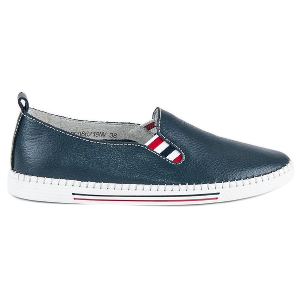 Filippo Slip-on in pelle blu navy