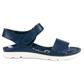 Filippo Sandali in pelle blu scuro