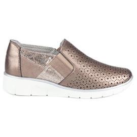 Filippo Scarpe slip-on dorate d'oro