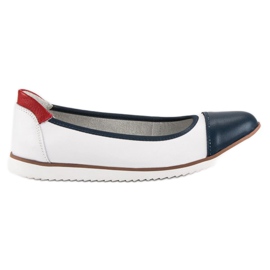 Filippo Ballerine in pelle bianco