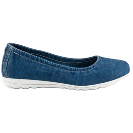 Filippo Ballerine in denim blu