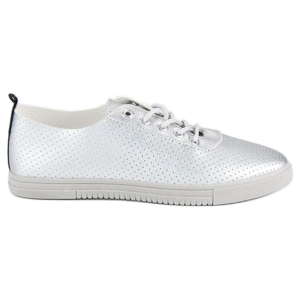 Sneakers Argento Con Traforato grigio