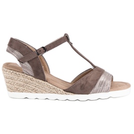 Evento Espadrillas su sandali con zeppa marrone
