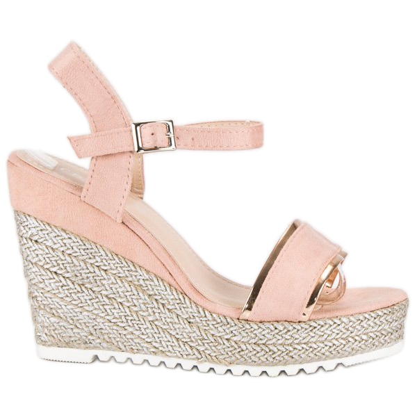 Erynn Comode espadrillas con zeppa rosa