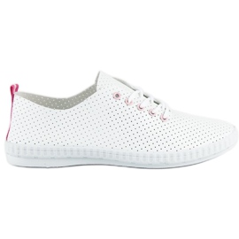 Sneakers Mckeylor traforate bianca rosa