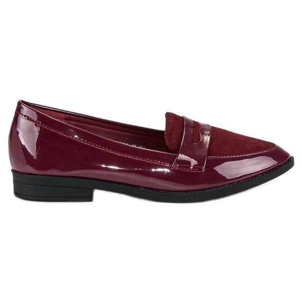 Best Shoes Mocassini laccati bordeaux multicolore rosso