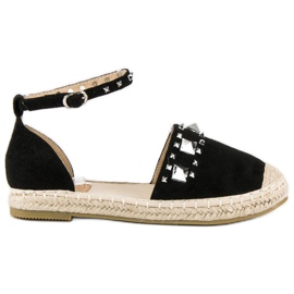Sandali espadrillas piatti nero
