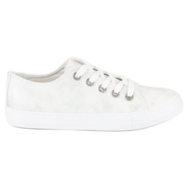 Sneaker alla moda con rilegatura bianco