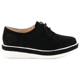 Erynn Scarpe stringate in pelle scamosciata nero