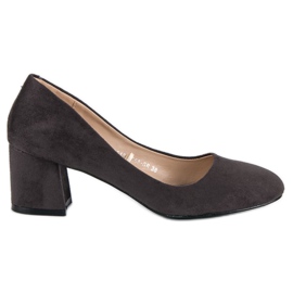 Décolleté VINCEZA in camoscio grigio