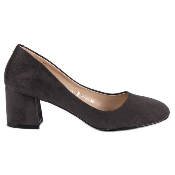 Décolleté VINCEZA in camoscio grigio