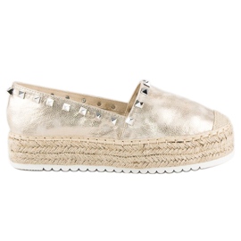 Forever Folie Espadrillas sulla piattaforma giallo