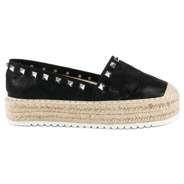 Forever Folie Espadrillas sulla piattaforma nero
