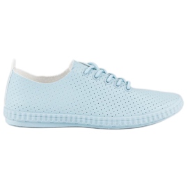 Sneakers blu con traforo
